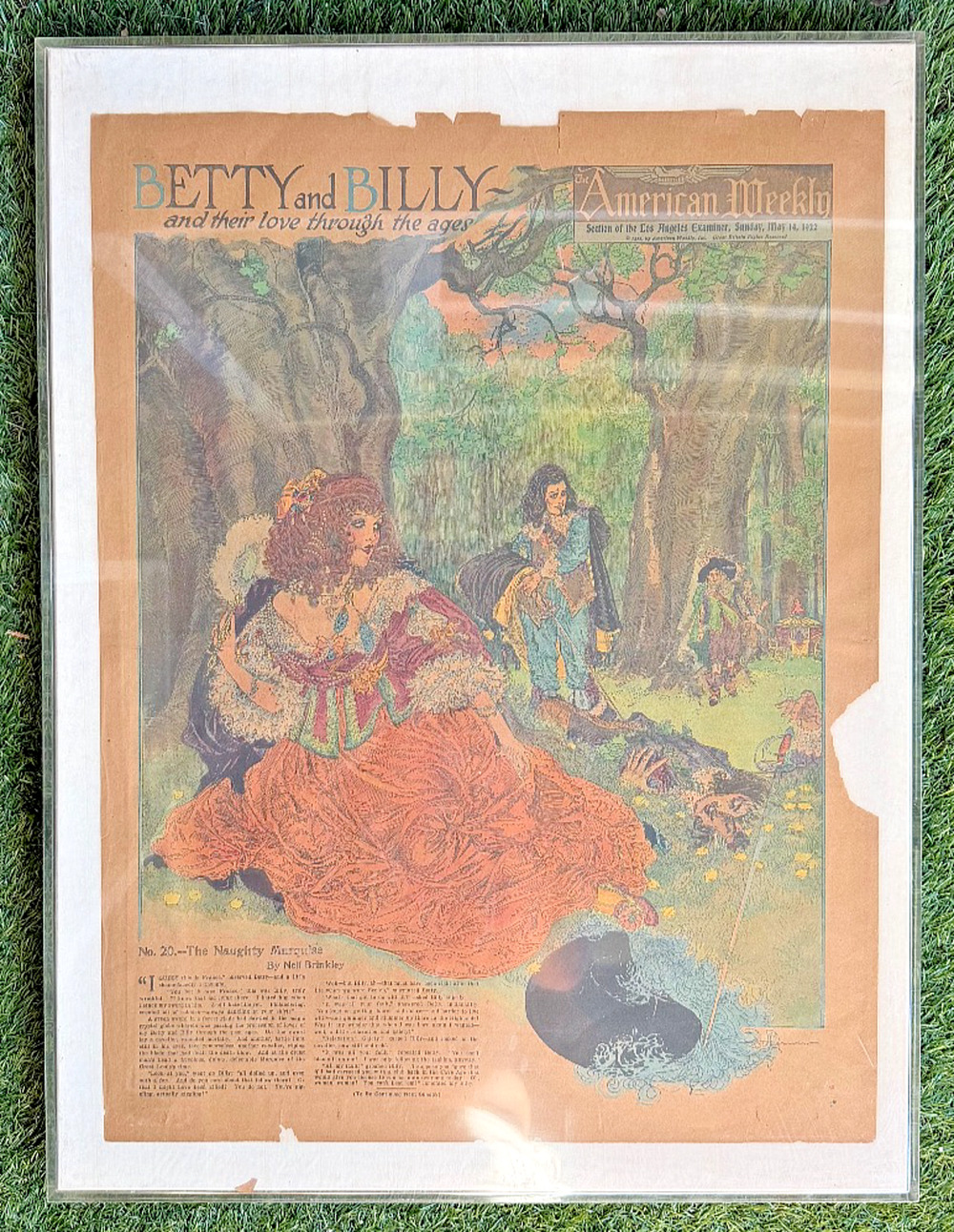 The American Weekly 1922 Nell Brinkley Betty & Billy No 20 Framed Print